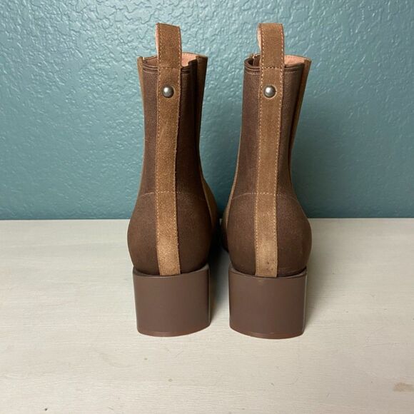 NWOB Leather WYDR Jackie Half Stretch Heel Bootie Brown Sugar SZ 9 - Picture 3 of 8